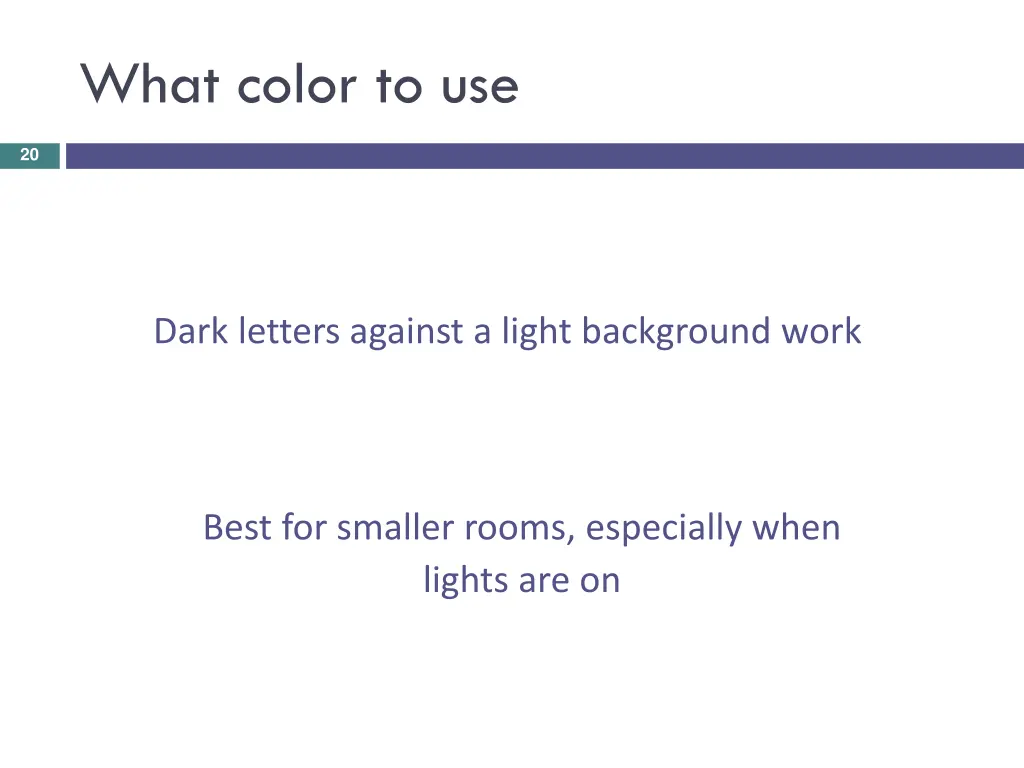 what color to use