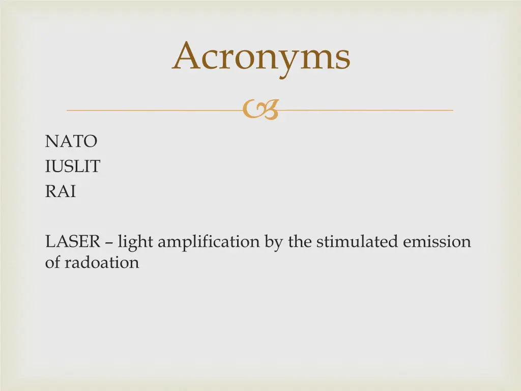 acronyms