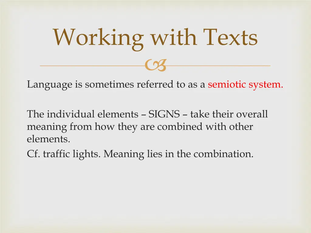 working with texts