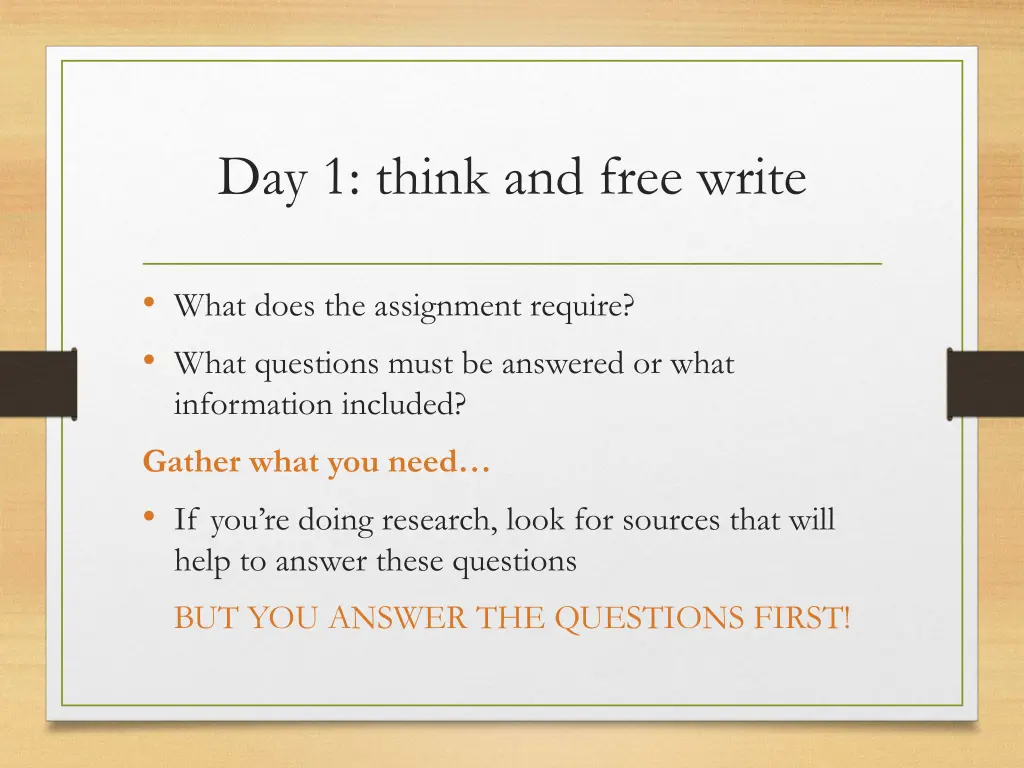 day 1 think and free write 1