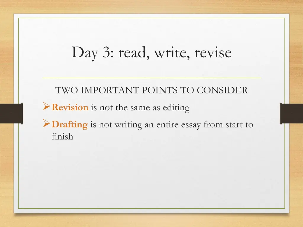 day 3 read write revise