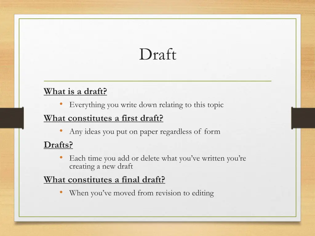draft