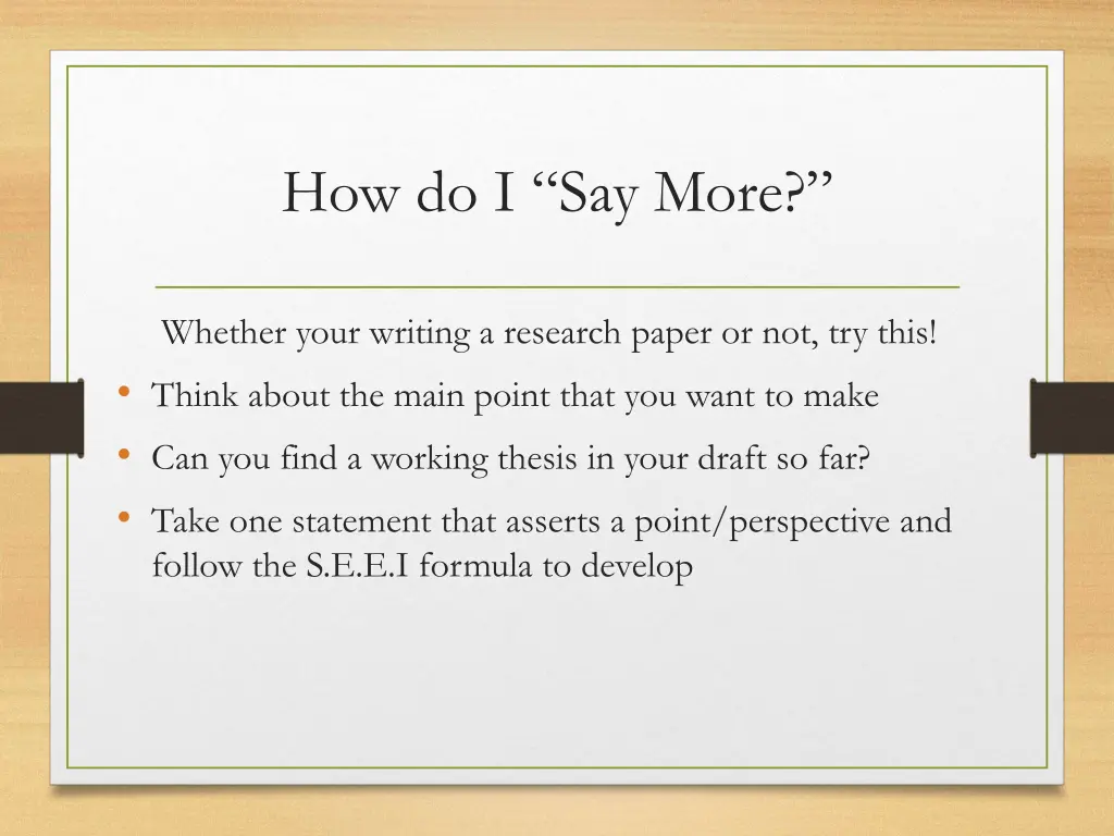 how do i say more 1