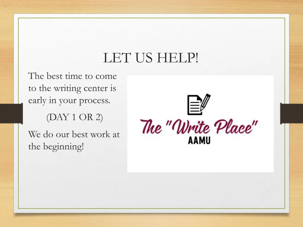 let us help