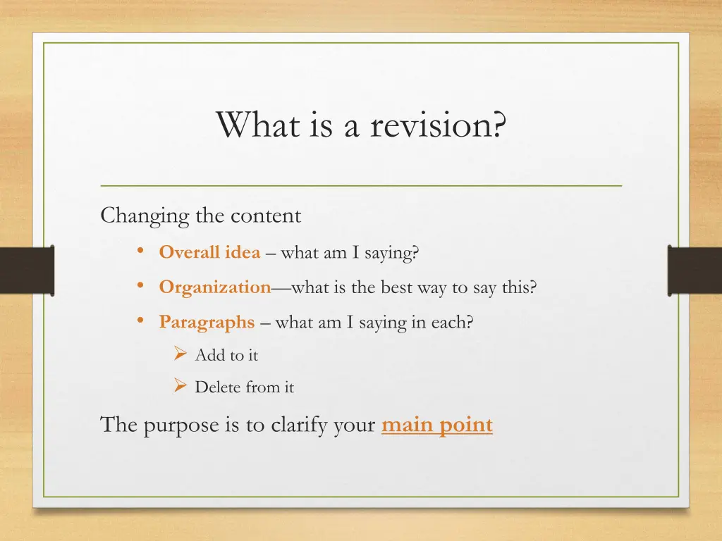 what is a revision