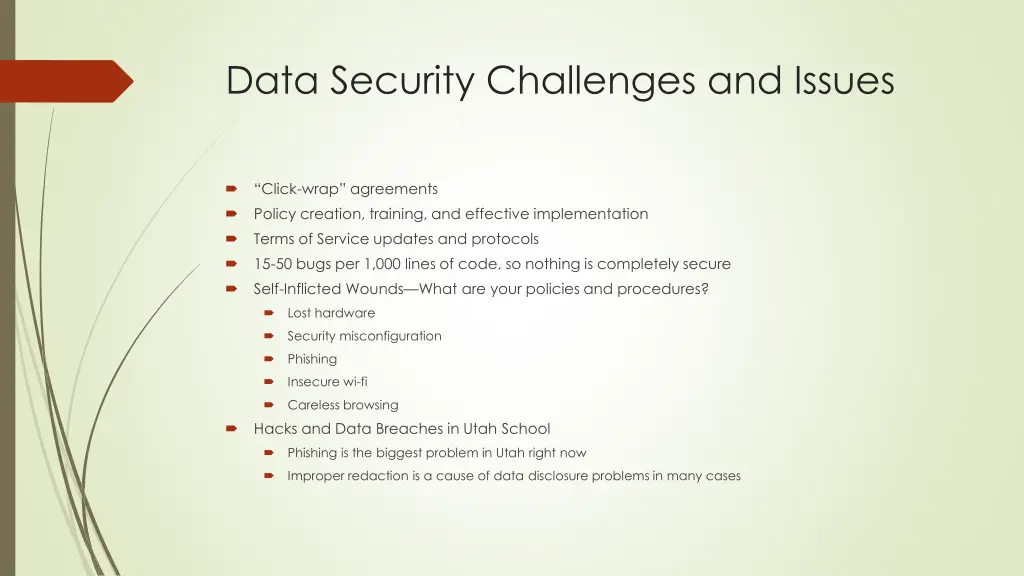 data security challenges and issues