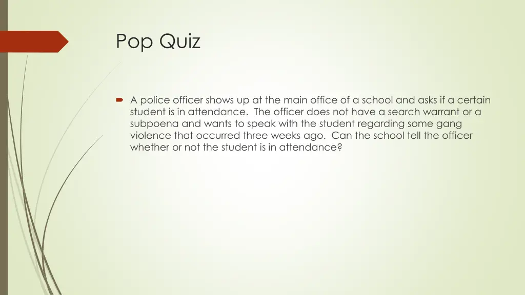 pop quiz