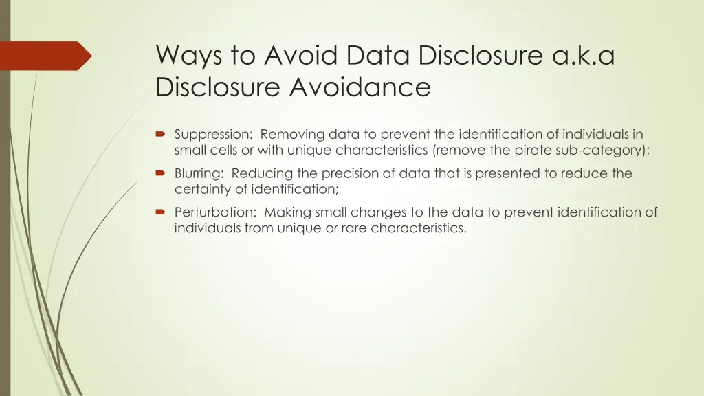 ways to avoid data disclosure a k a disclosure