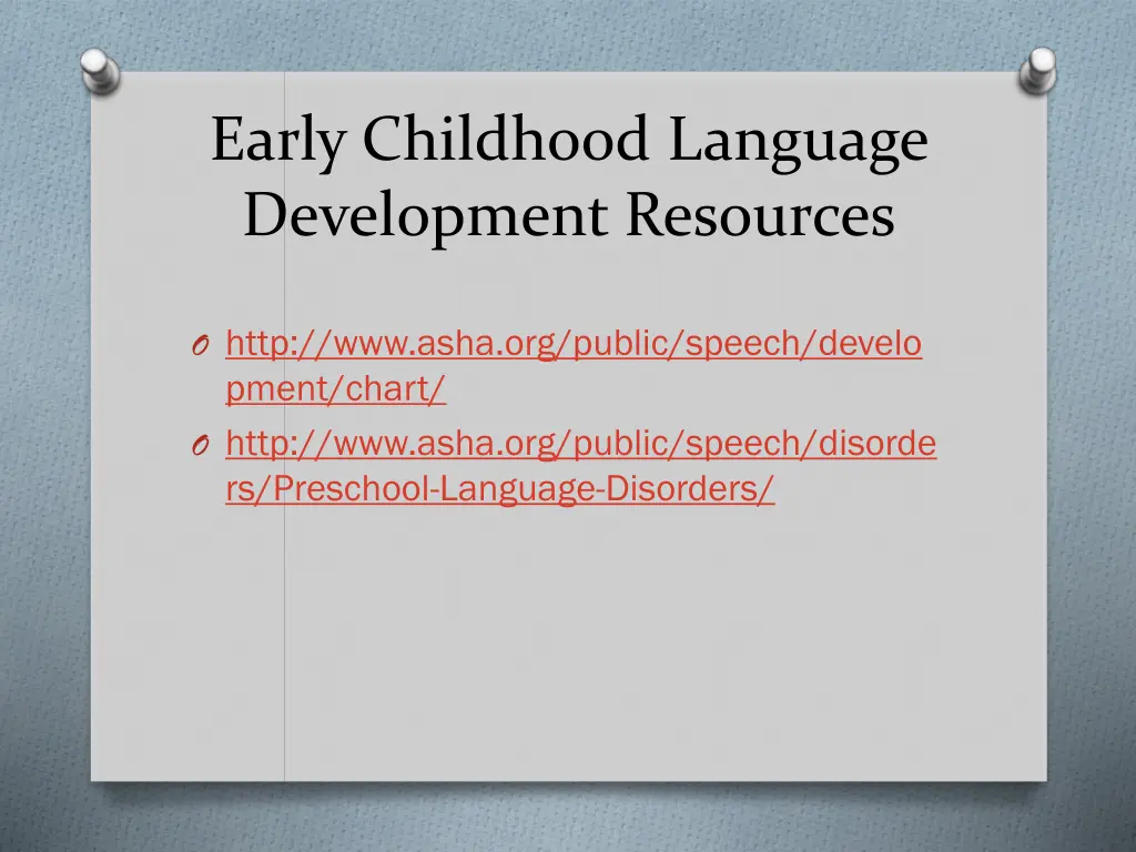 early childhood language development resources