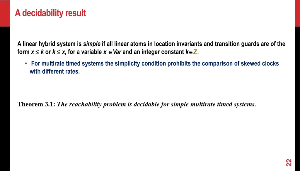 a decidability result