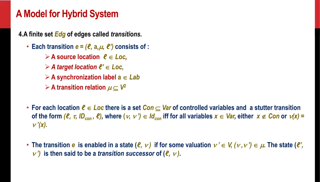 a model for hybrid system 1