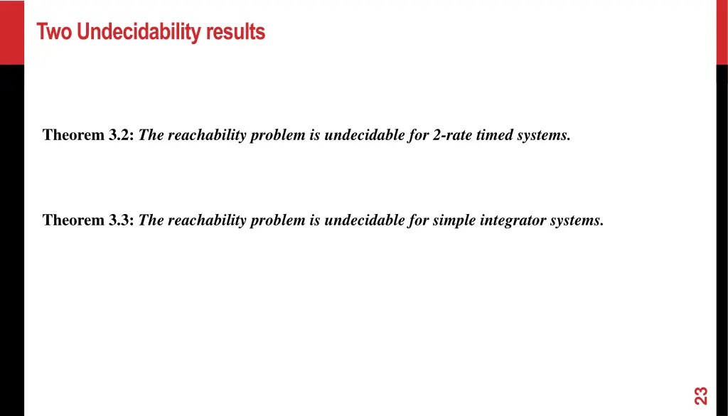 two undecidability results