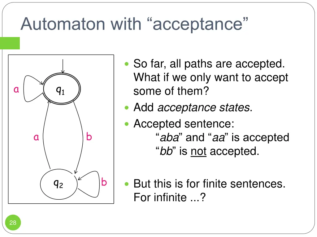 automaton with acceptance