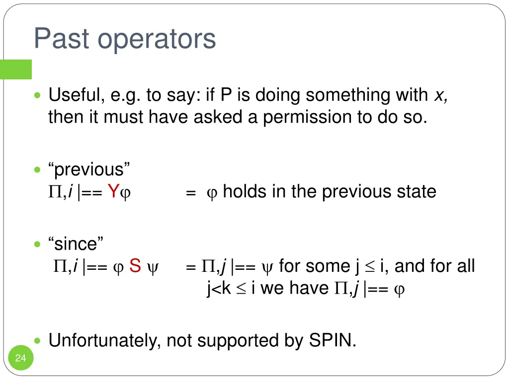 past operators