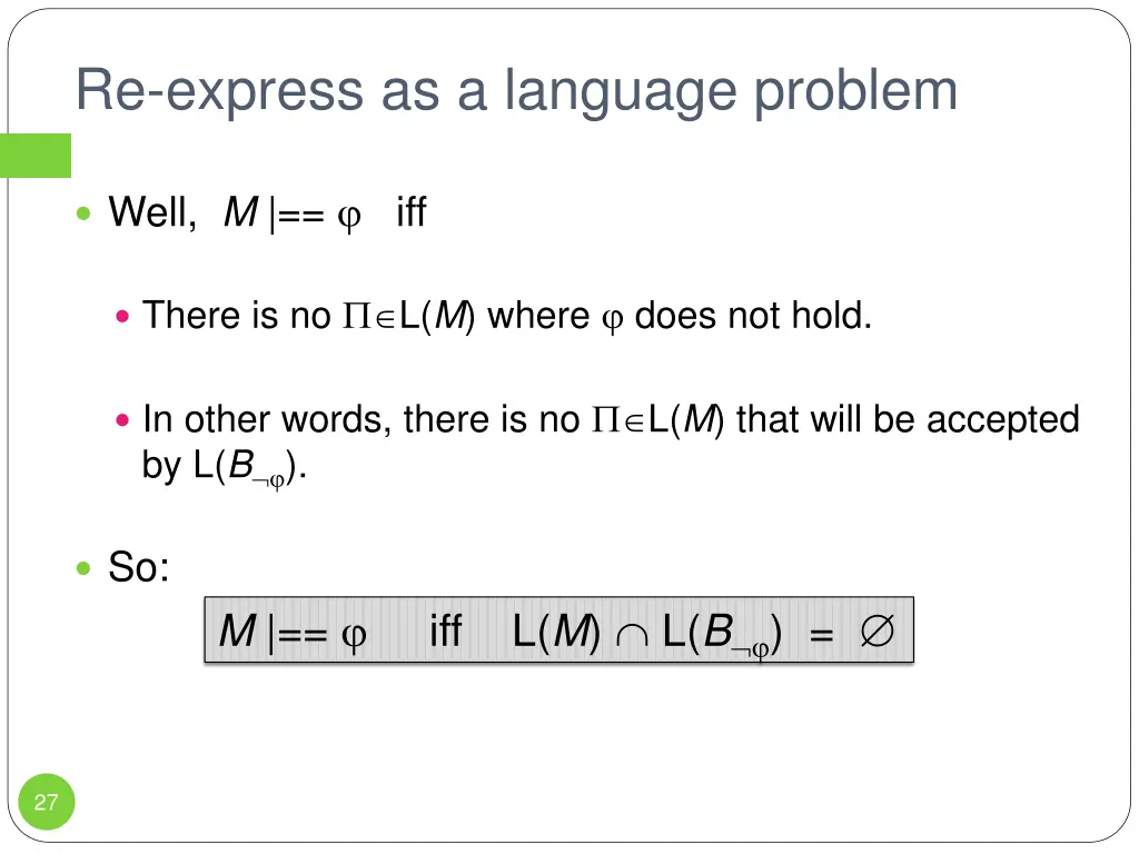 re express as a language problem