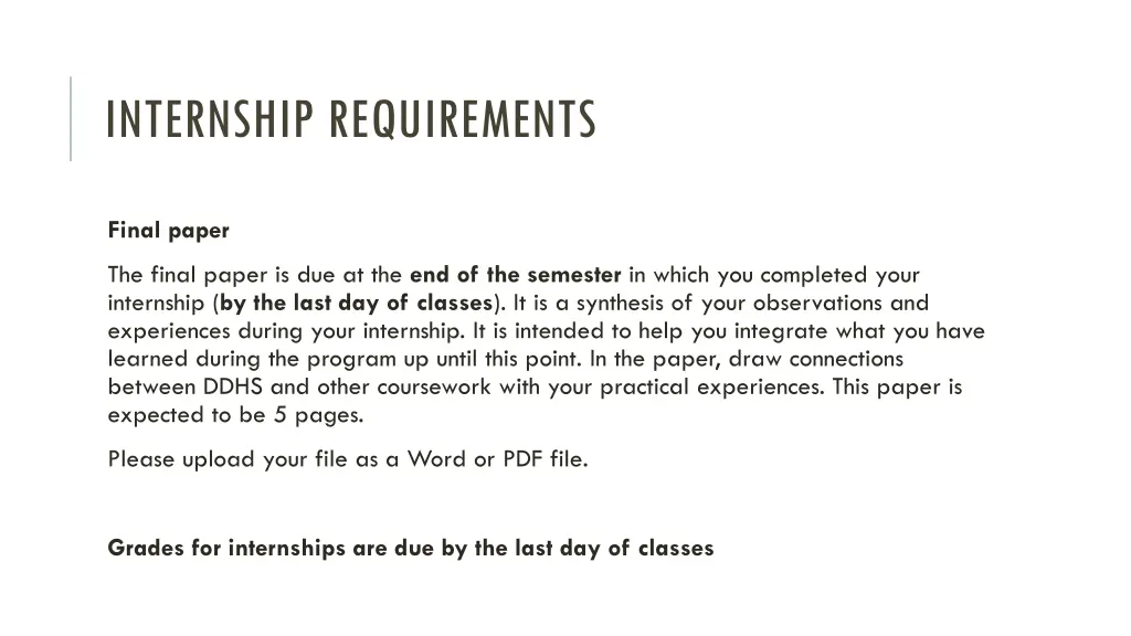 internship requirements 1