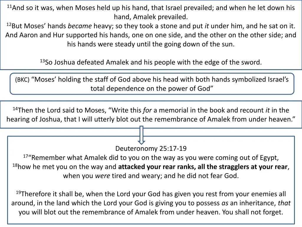 11 and so it was when moses held up his hand that