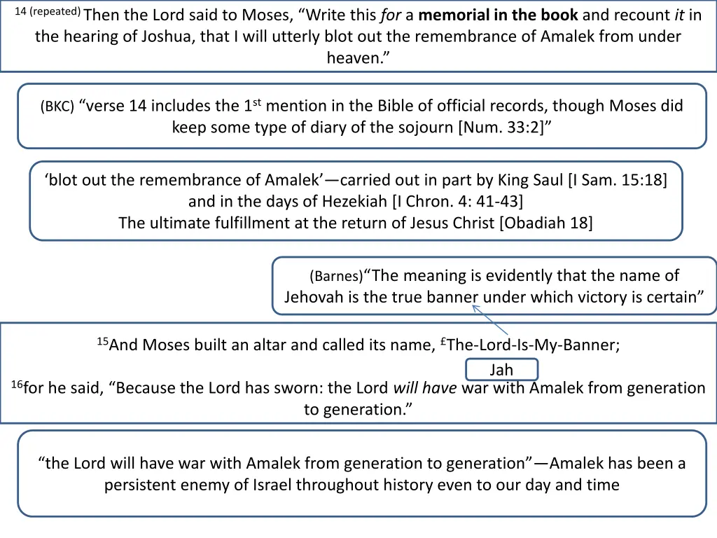 14 repeated then the lord said to moses write