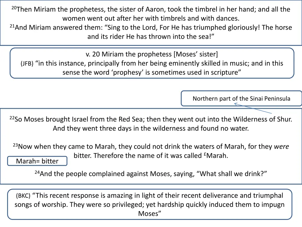 20 then miriam the prophetess the sister of aaron