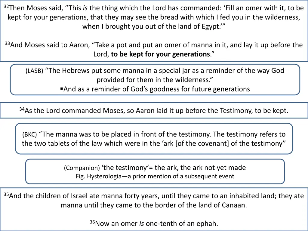 32 then moses said this is the thing which