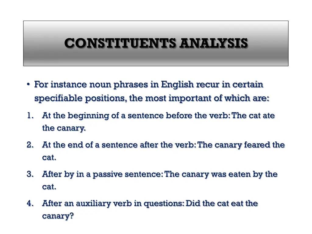 constituents analysis 3
