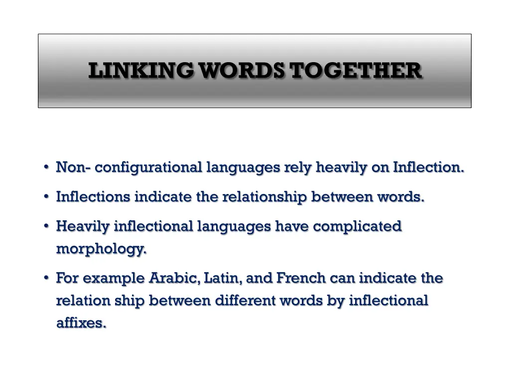 linking words together 1