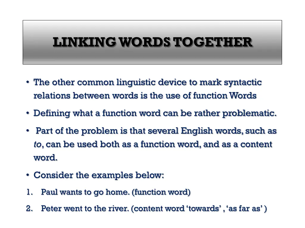 linking words together 2