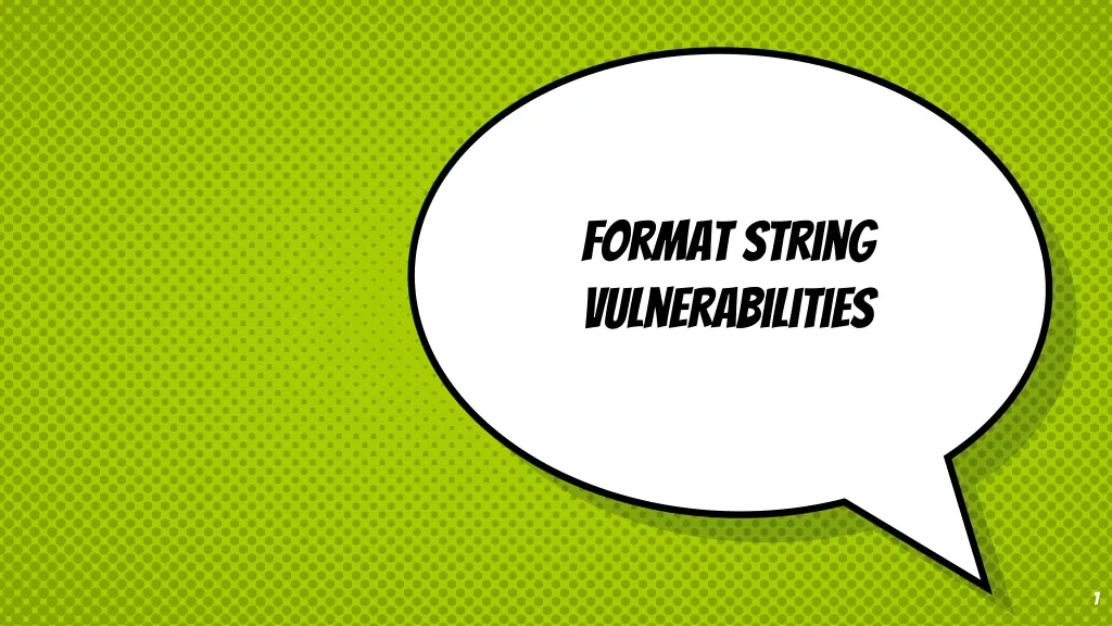 format string vulnerabilities