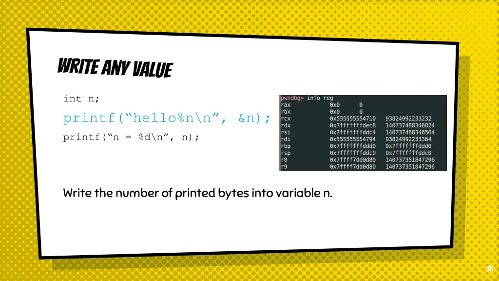 int n printf hello n n n printf n d n n 1