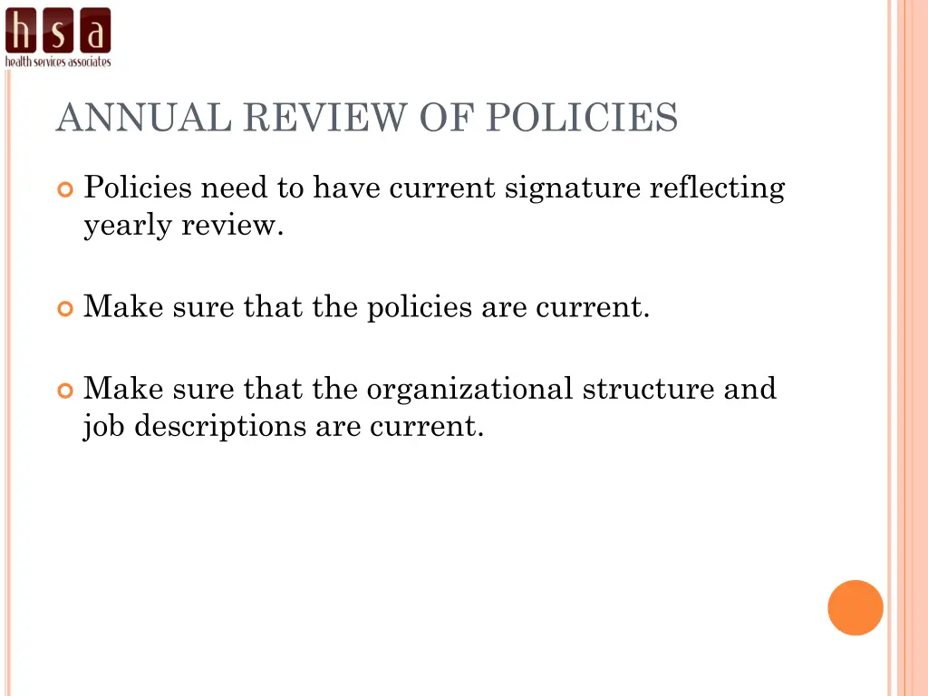 annual review of policies 1