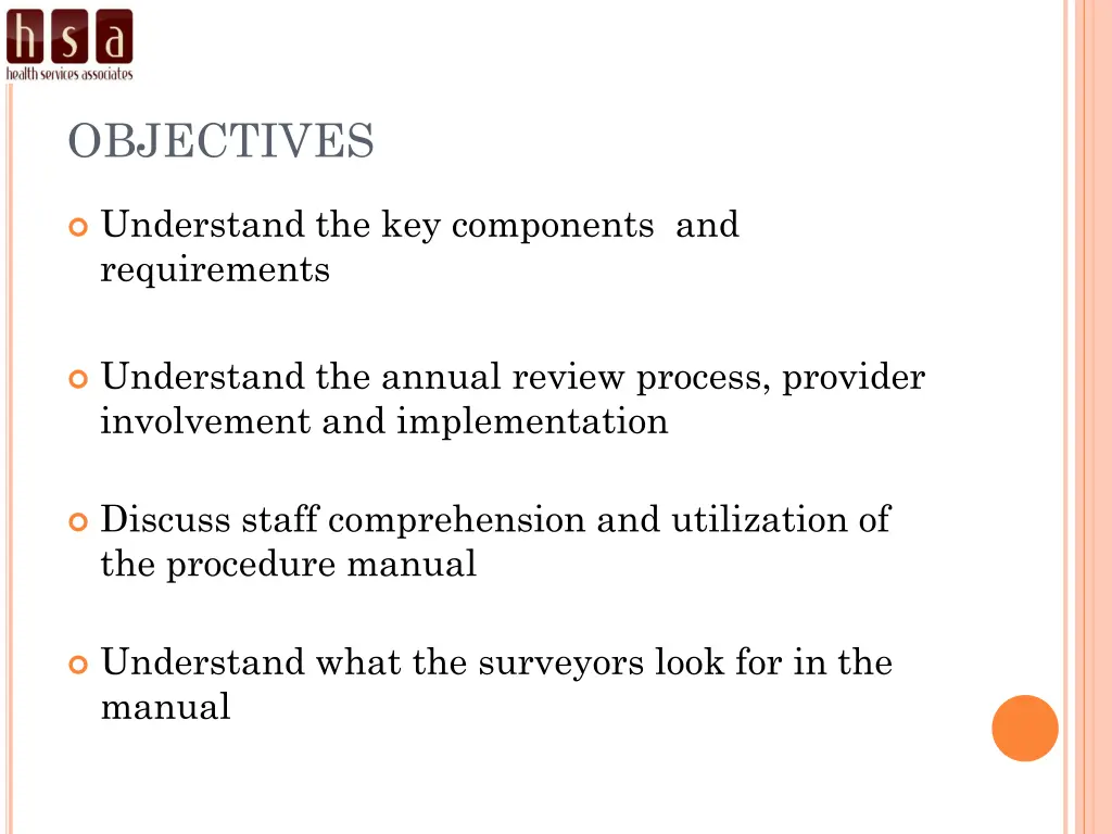 objectives