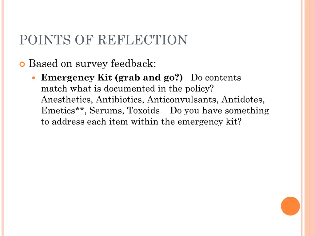 points of reflection