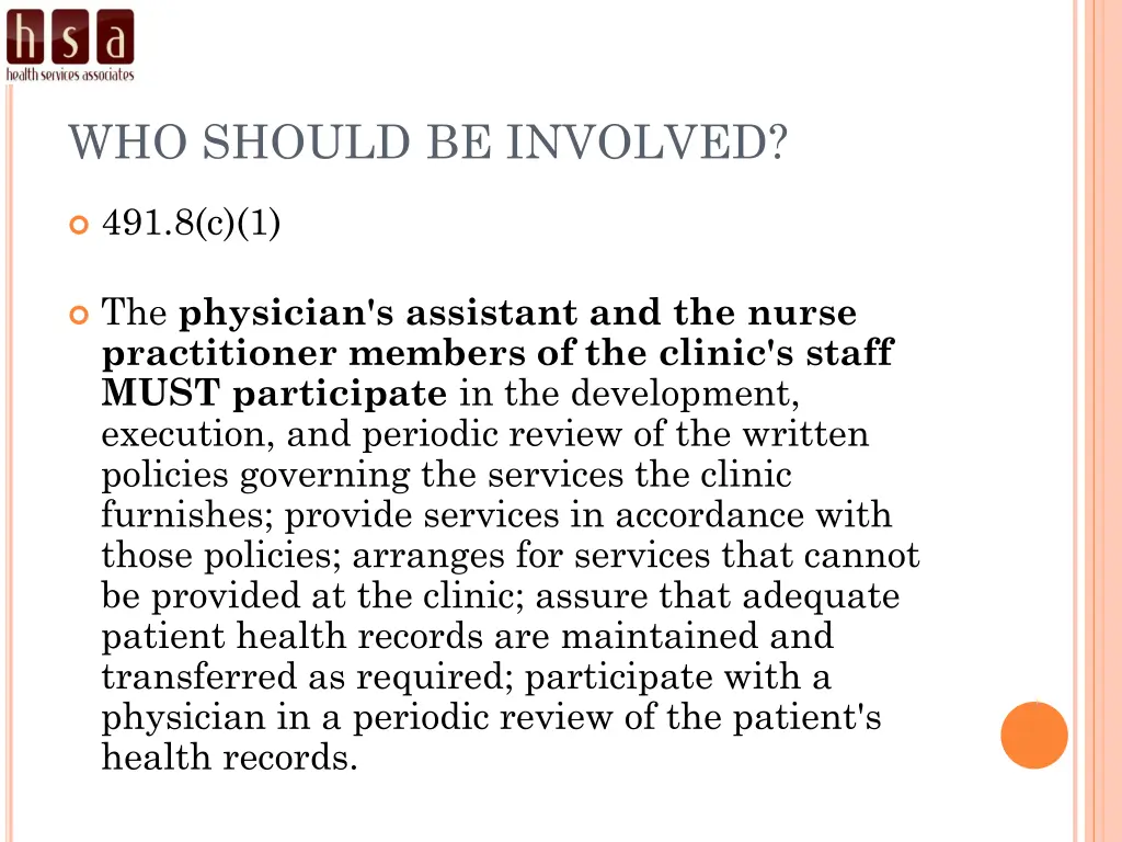 who should be involved 1