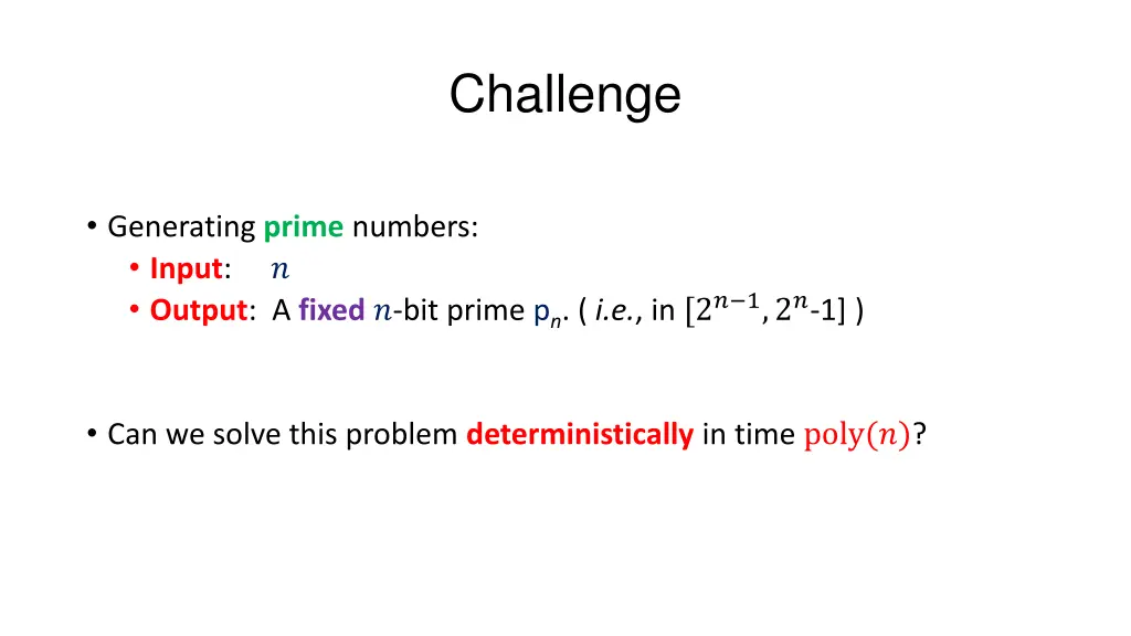 challenge