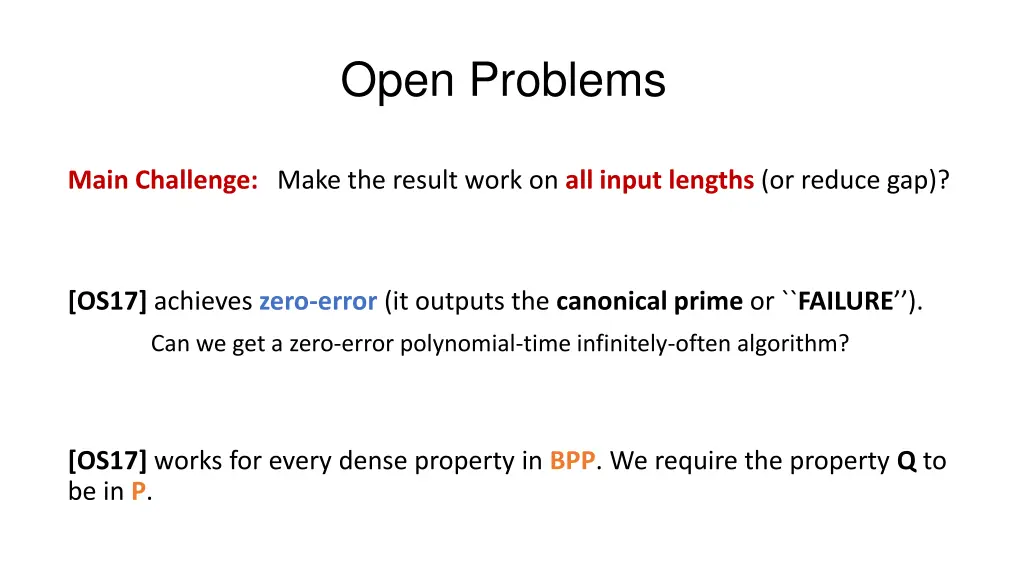 open problems