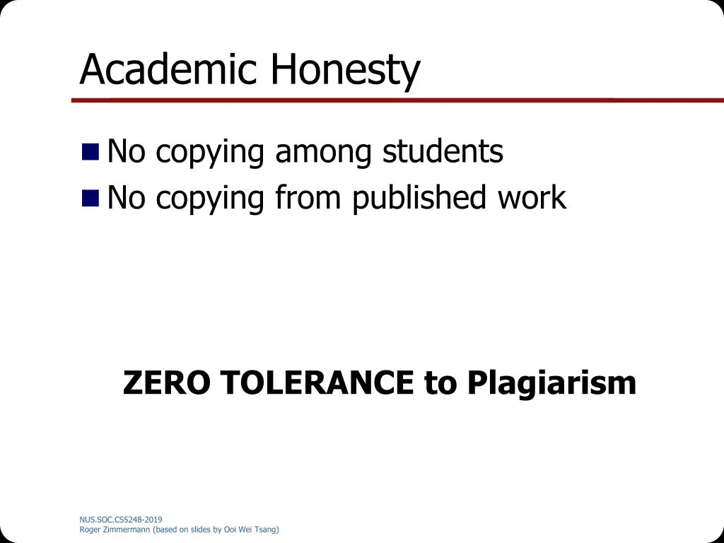 academic honesty