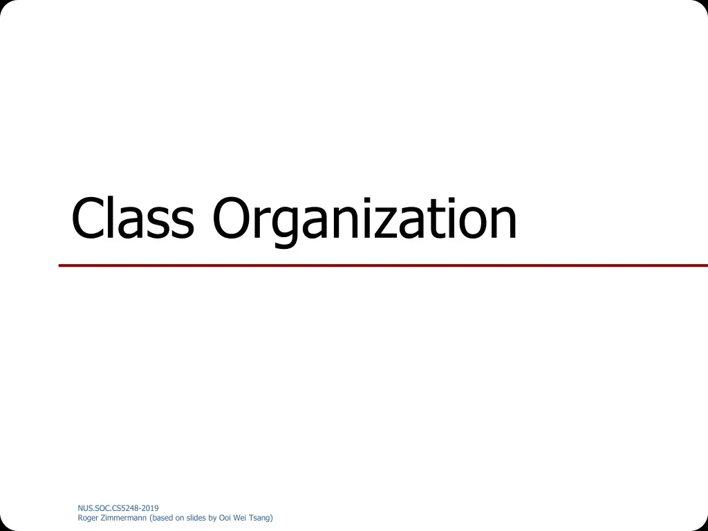 class organization