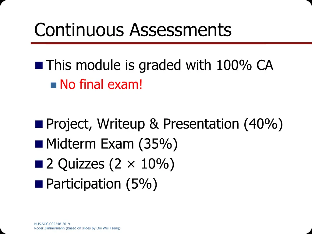 continuous assessments 1