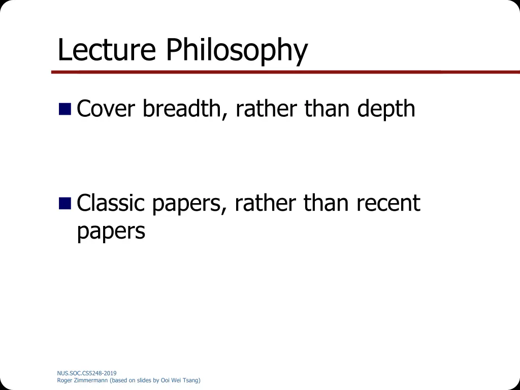 lecture philosophy
