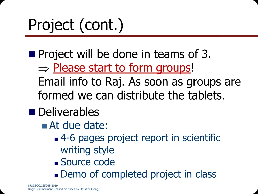 project cont