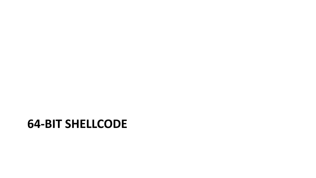 64 bit shellcode