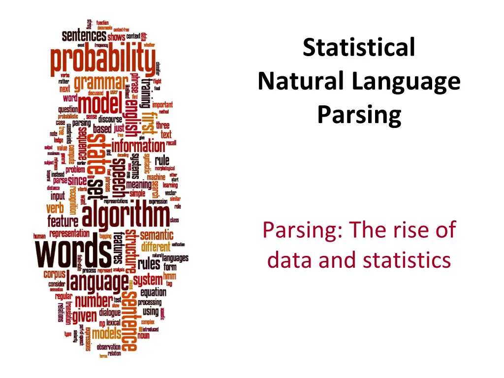 statistical natural language parsing 2