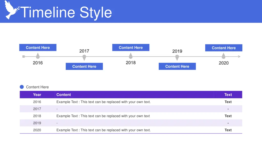 timeline style