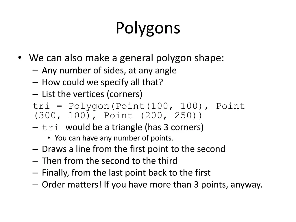 polygons