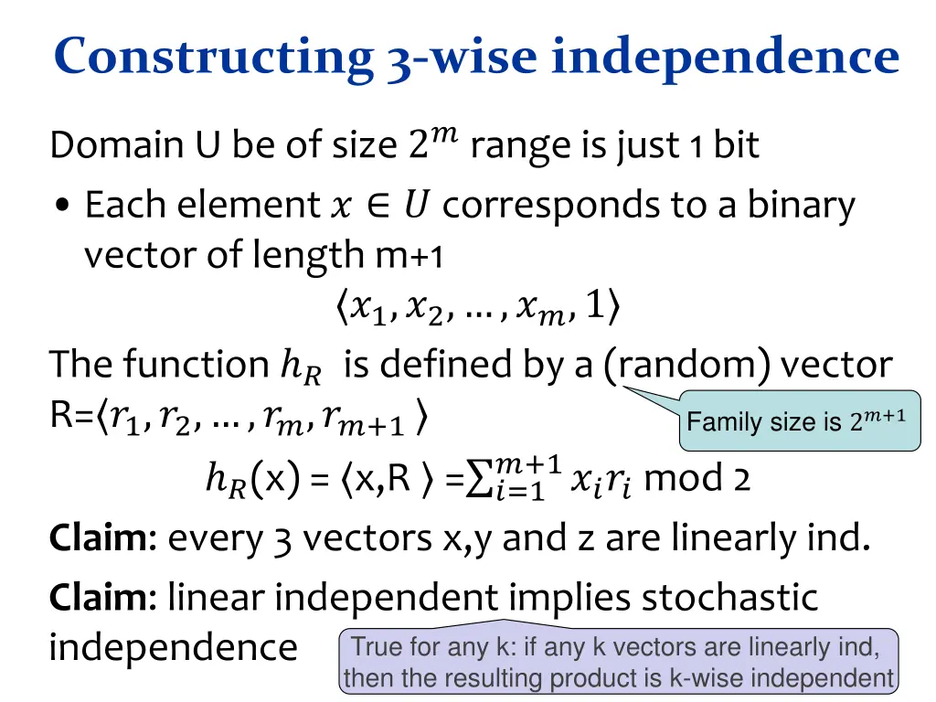 constructing 3 wise independence