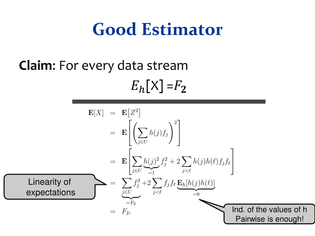 good estimator