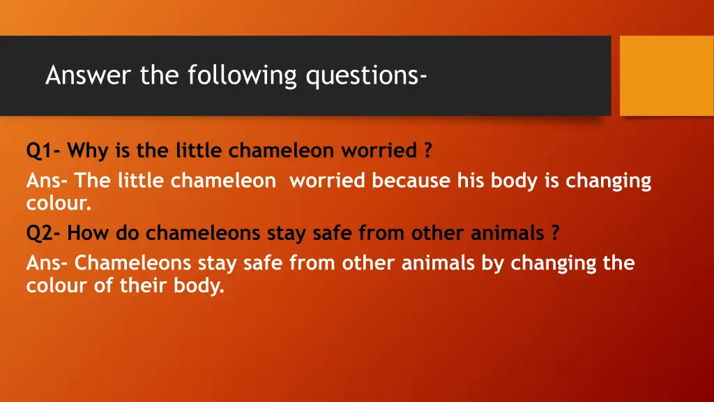 answer the following questions