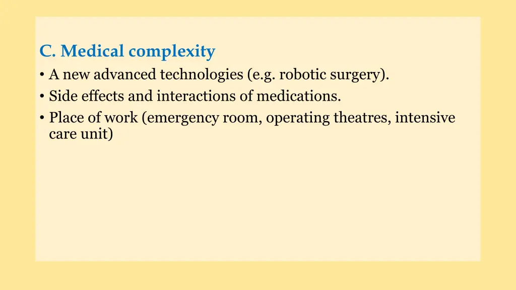 c medical complexity a new advanced technologies