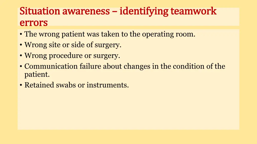 situation awareness situation awareness
