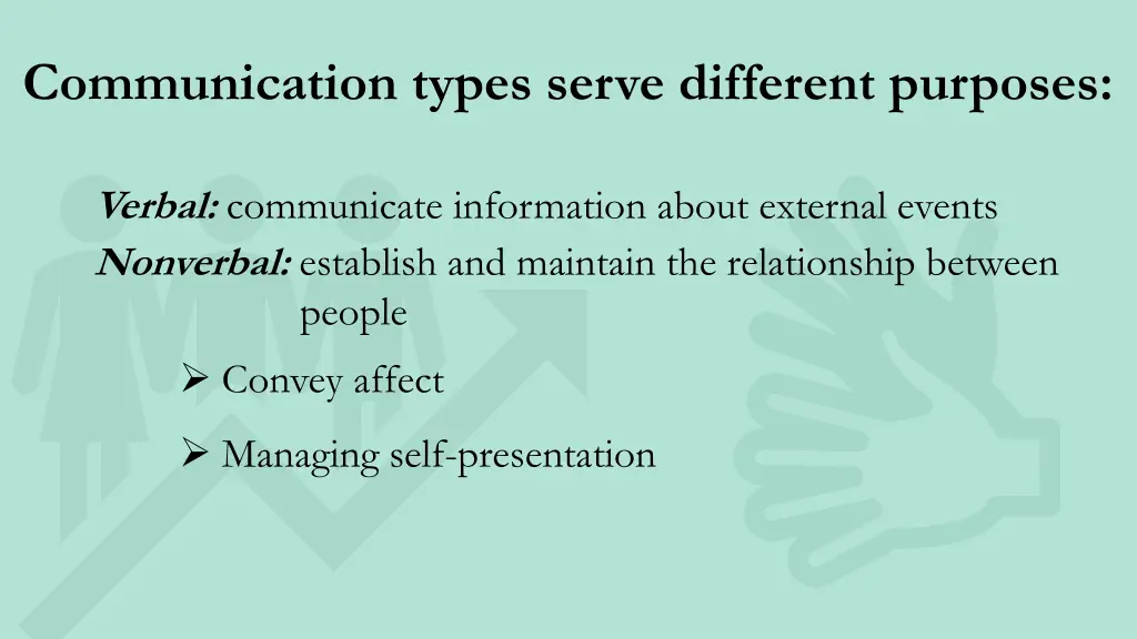 communication types serve different purposes